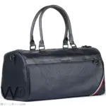 Tommy Hilfiger Navy Blue Leather Duffle Bag | Watches Prime