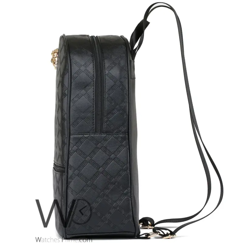 Versace Backpack Black Leather Laptop Bag | Watches Prime