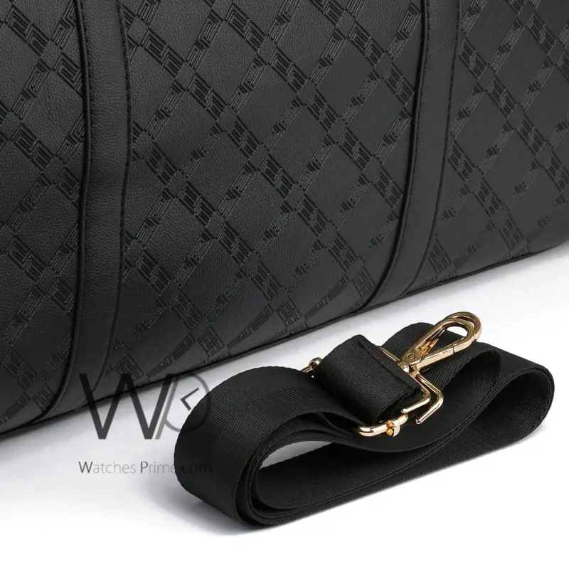 Versace Black Leather Duffle Gym Bag | Watches Prime