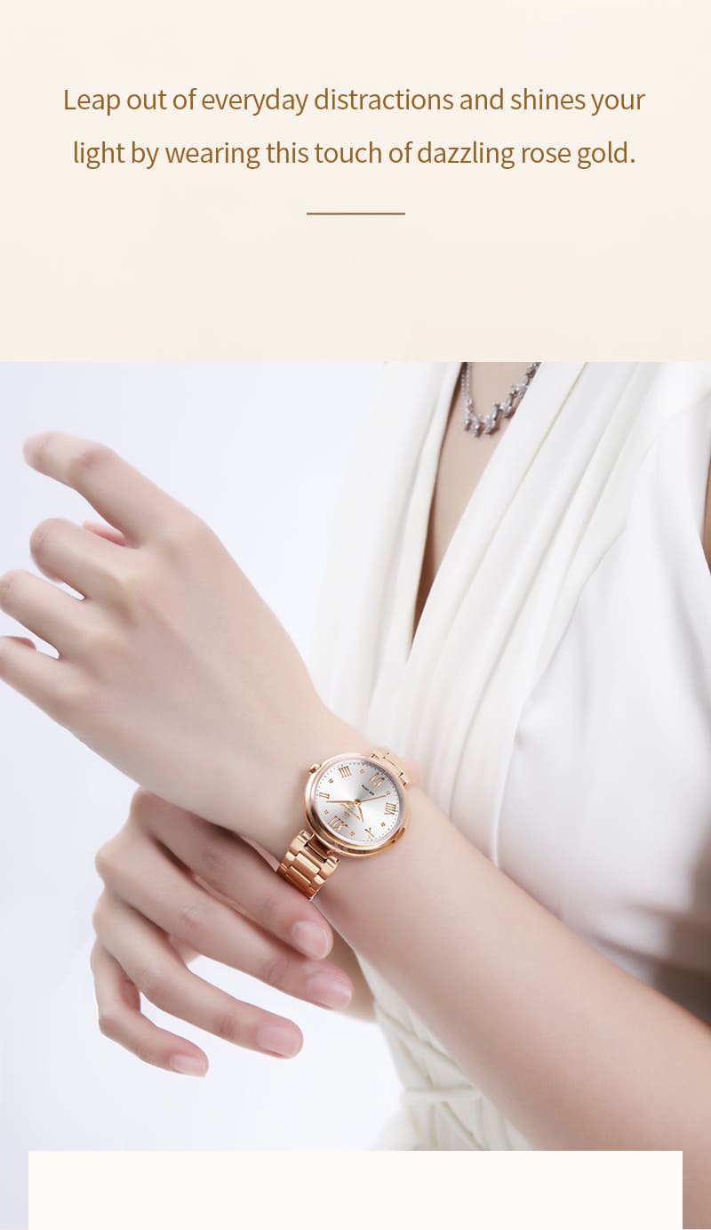 ساعة يد نافي فورس نسائية NF5030 RG W | واتشز برايم