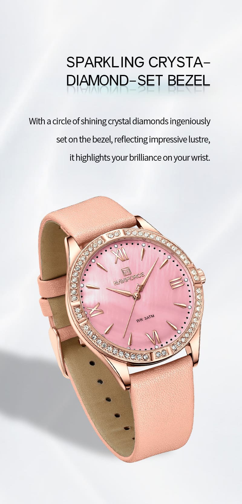 Naviforce Ladies Watch NF5038 RG R | Watches Prime