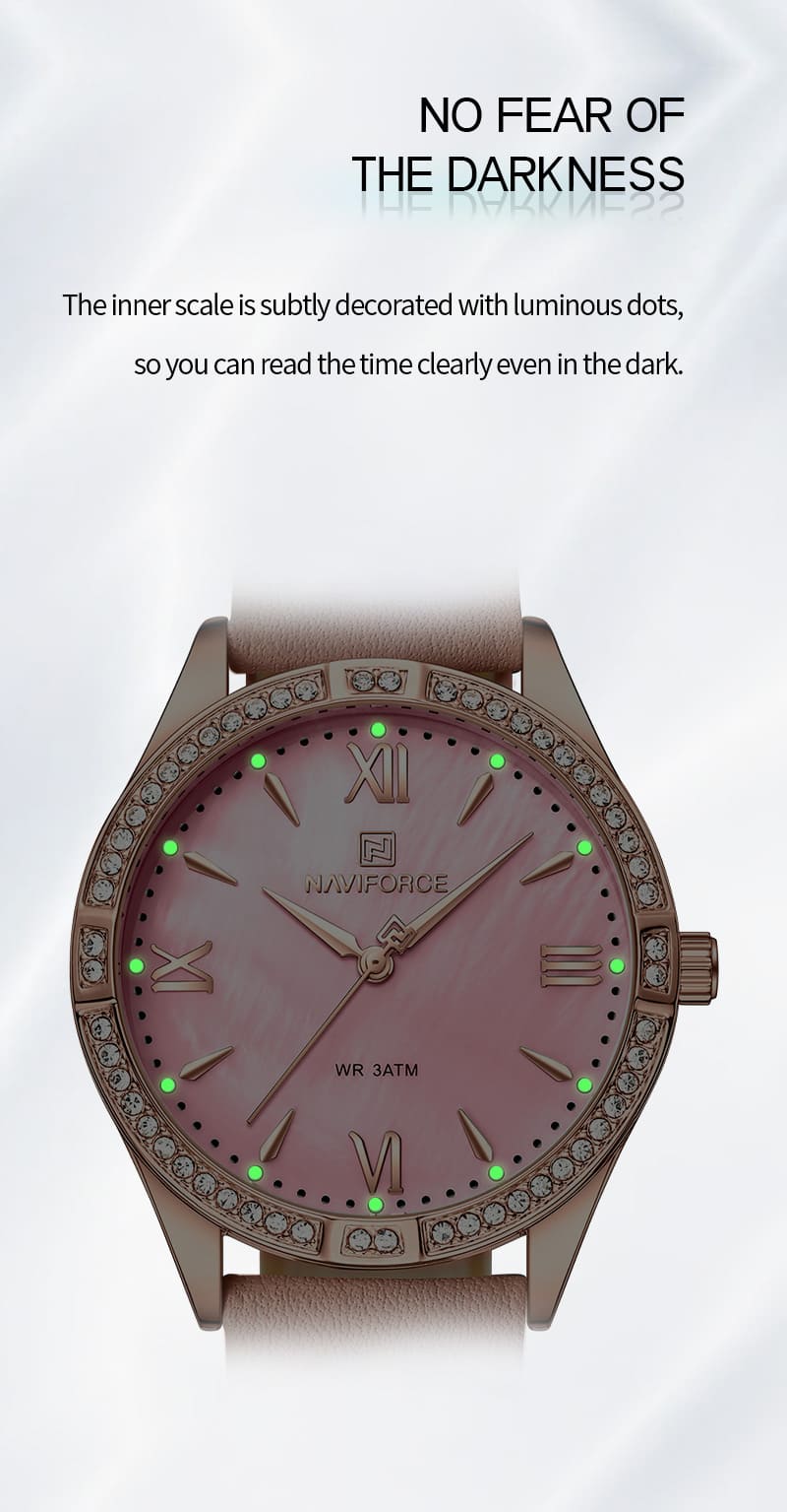 Naviforce Ladies Watch NF5038 RG R | Watches Prime
