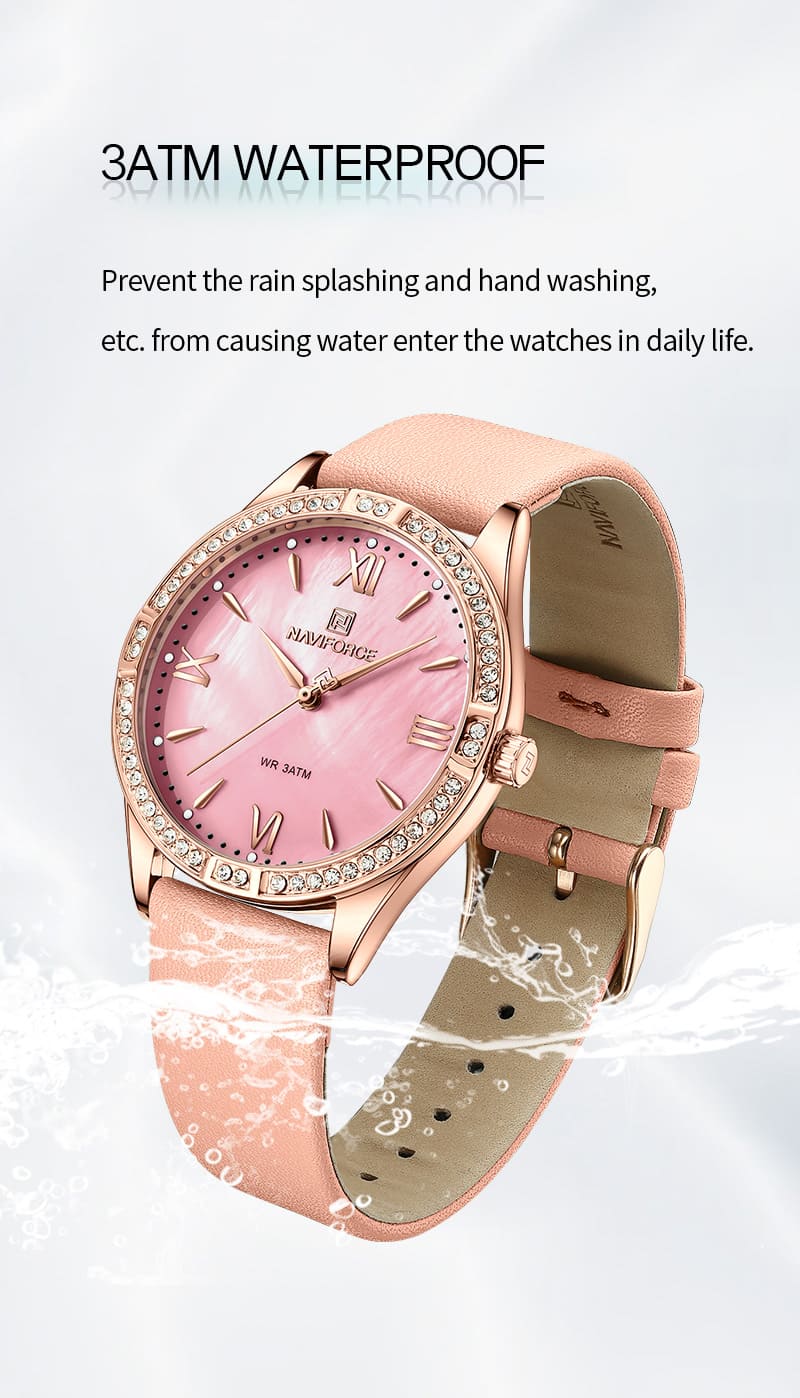Naviforce Ladies Watch NF5038 RG R | Watches Prime
