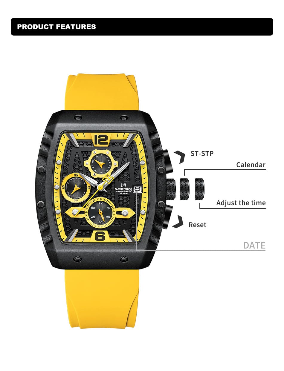 Naviforce Men's Watch NF8025 B Y Y | Watches Prime