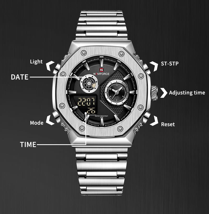 Naviforce Men's Watch NF9216S S B | Watches Prime