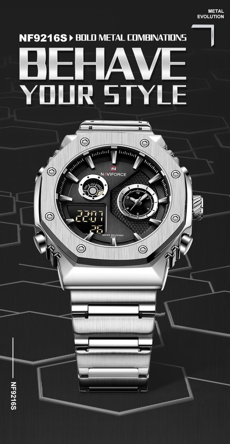 Naviforce Men's Watch NF9216S S B | Watches Prime