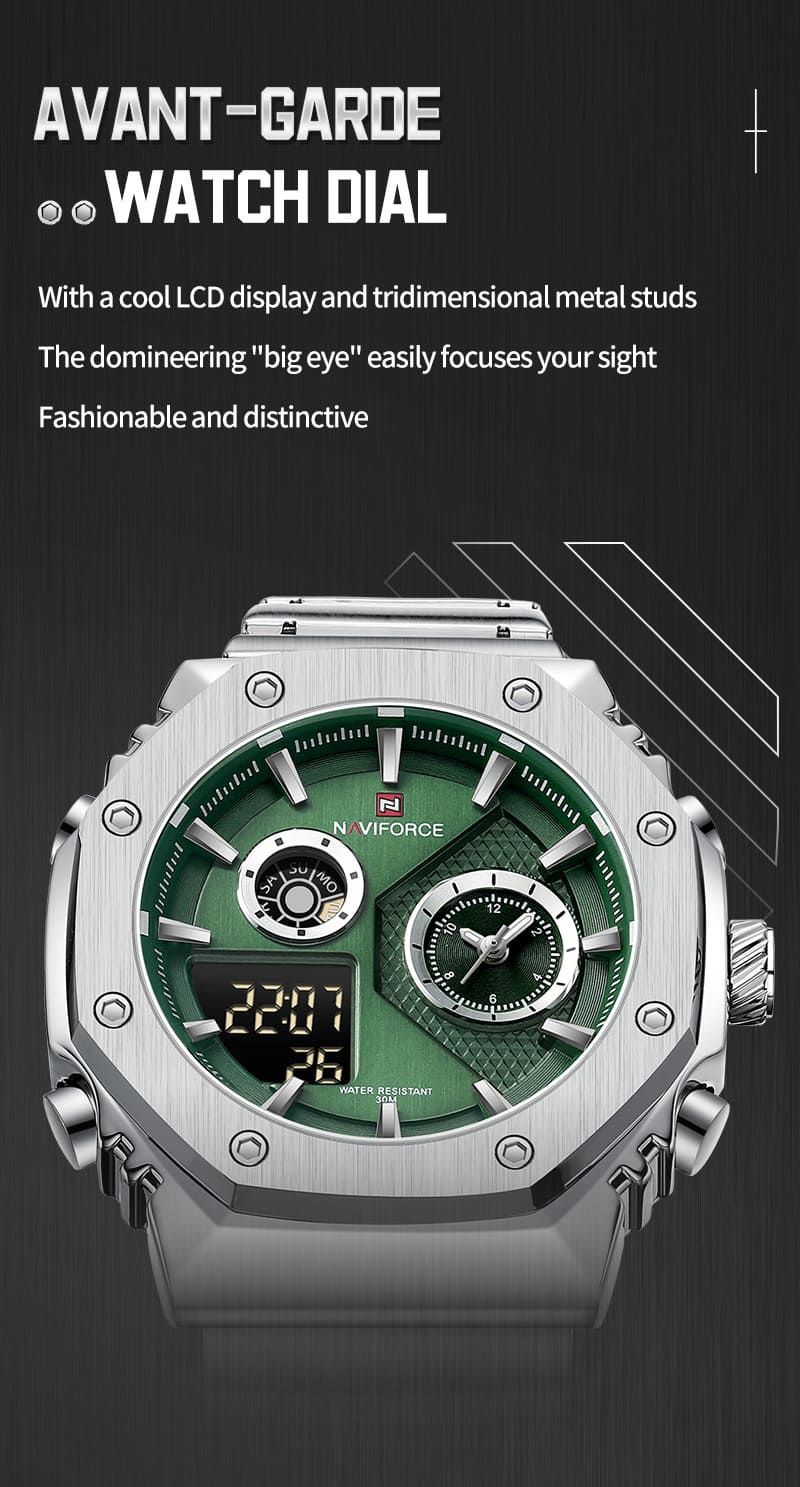 Naviforce Men's Watch NF9216S S GN | Watches Prime