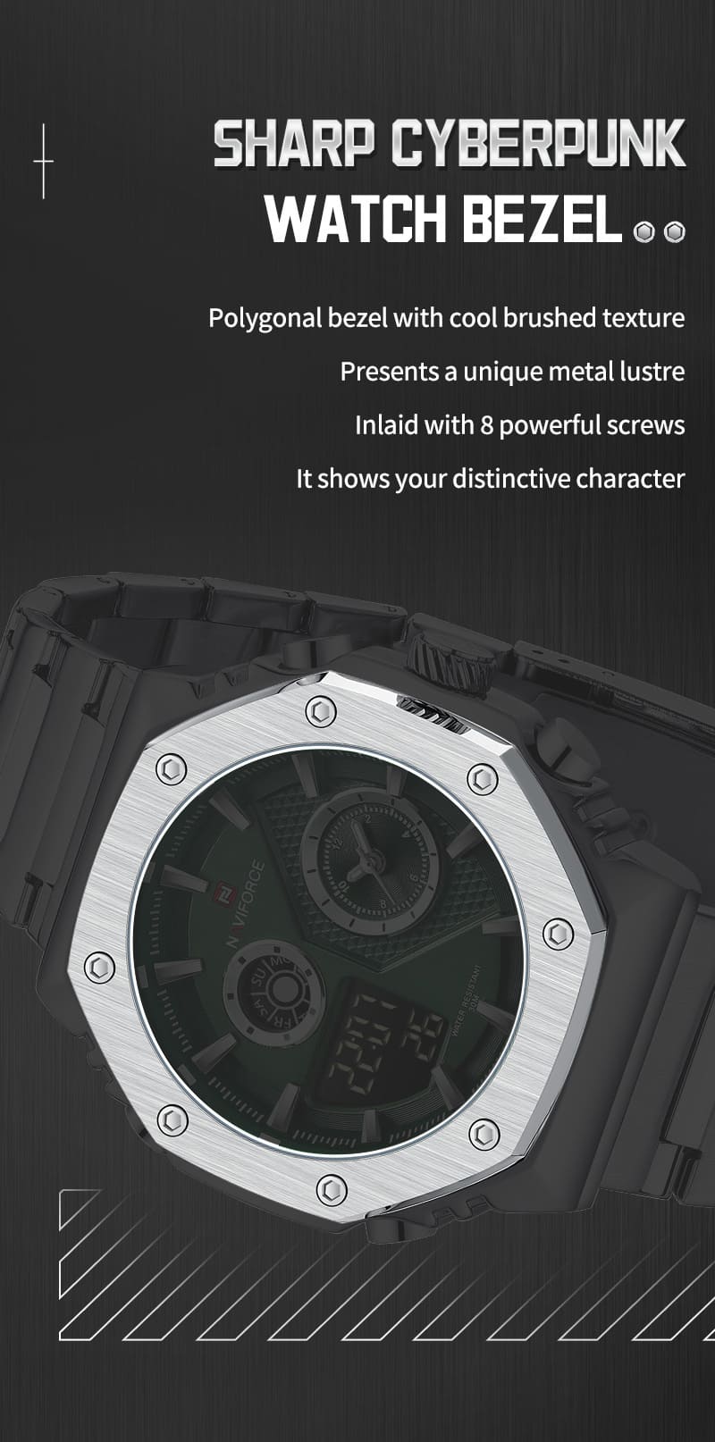 Naviforce Men's Watch NF9216S S GN | Watches Prime