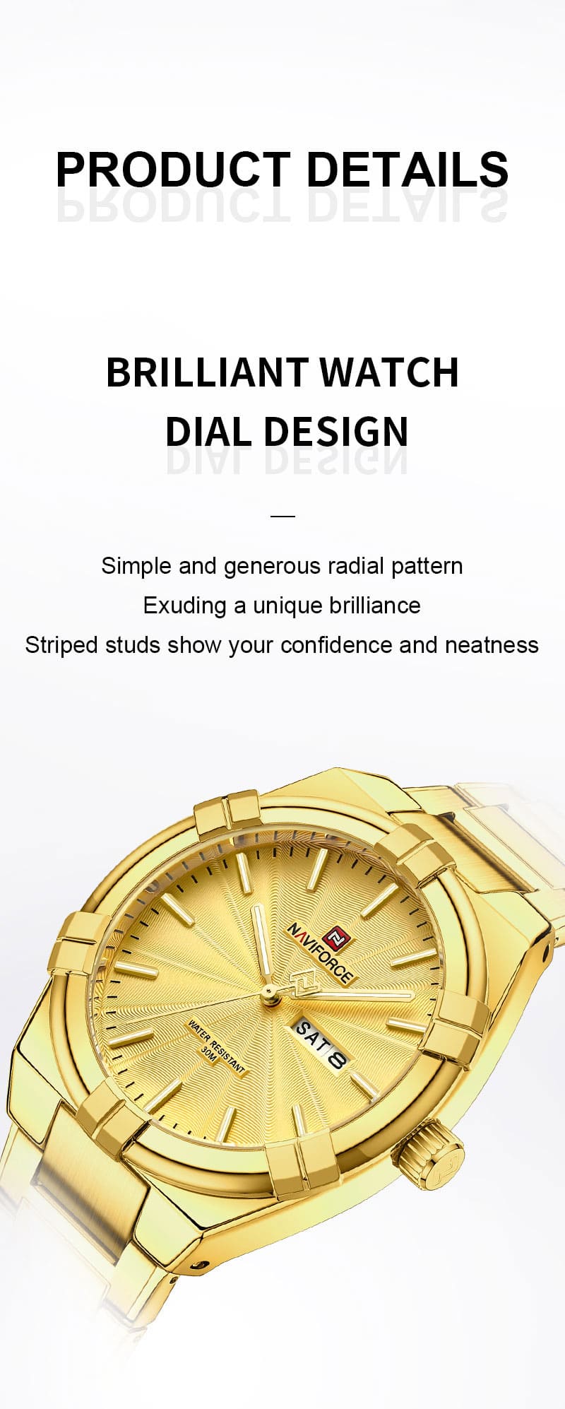 Naviforce Men's Watch NF9218 G G | Watches Prime