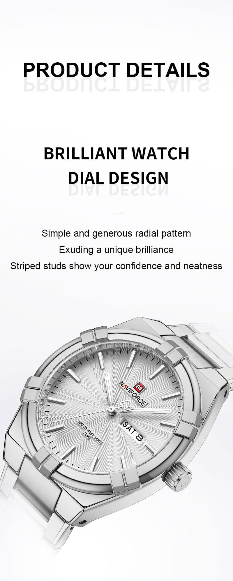 Naviforce Men's Watch NF9218 S W | Watches Prime
