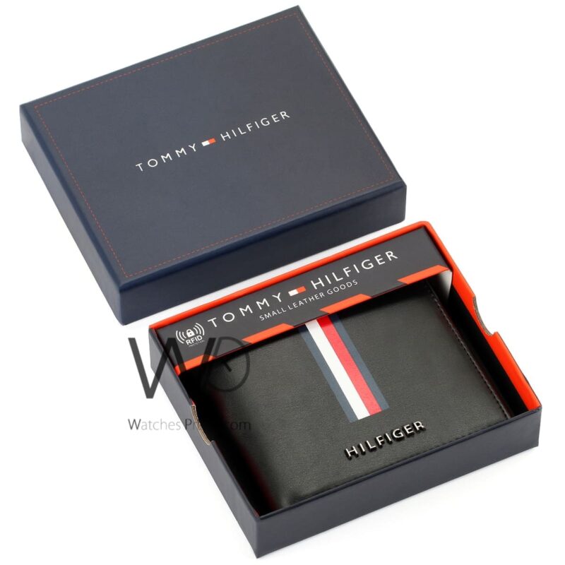 Tommy Hilfiger Wallet Black Flag Printed Men | Watches Prime
