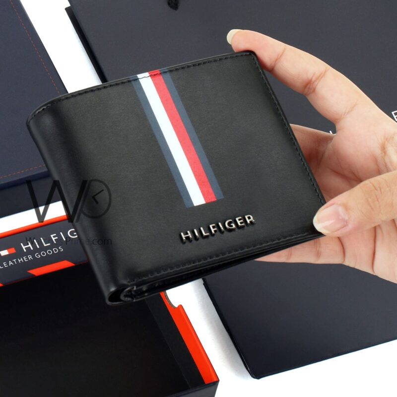 Tommy Hilfiger Wallet Black Flag Printed Men | Watches Prime