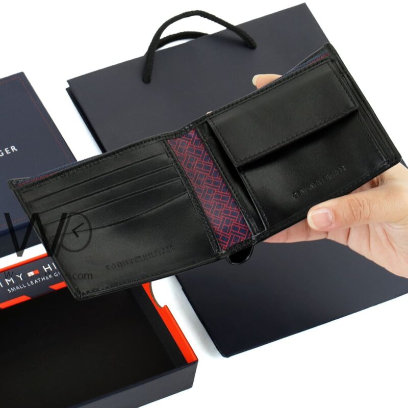 Tommy Hilfiger Wallet Black Flag Printed Men | Watches Prime