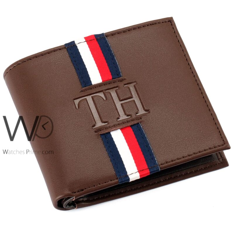 Tommy Hilfiger Wallet Brown TH Patterned | Watches Prime