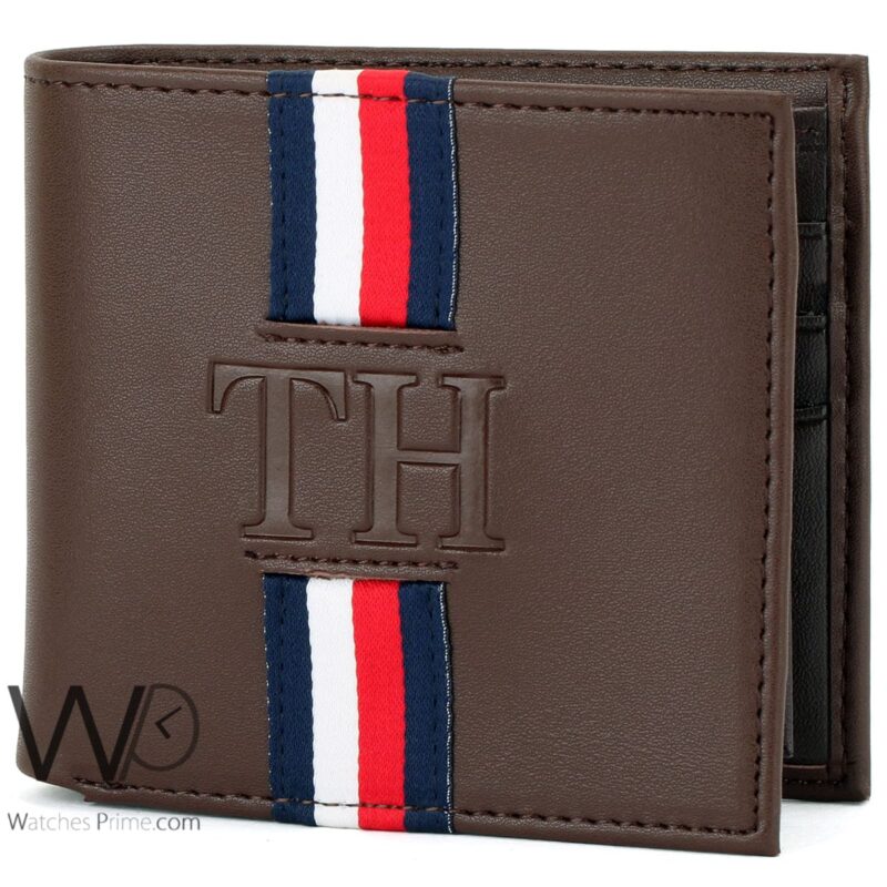 Tommy Hilfiger Wallet Brown TH Patterned | Watches Prime