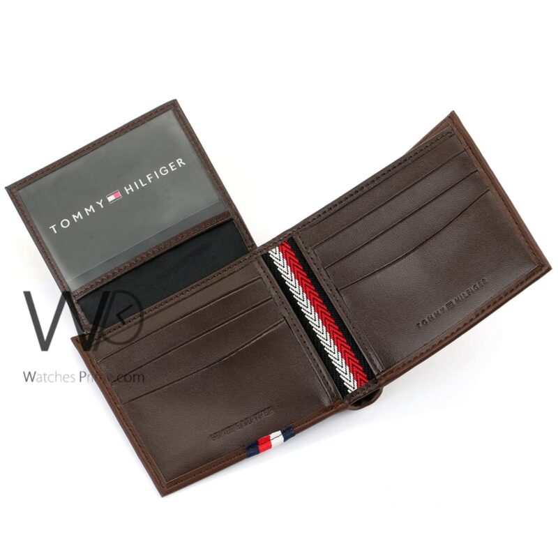 Tommy Hilfiger Wallet Brown TH Patterned | Watches Prime