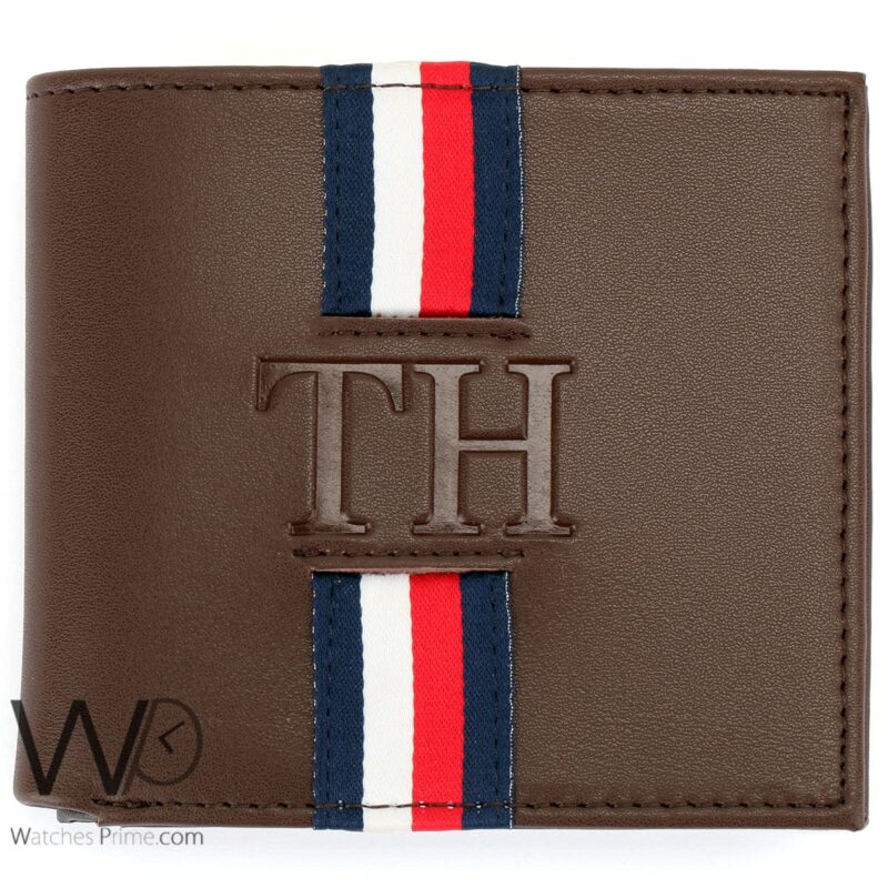 Tommy Hilfiger Wallet Brown TH Patterned | Watches Prime