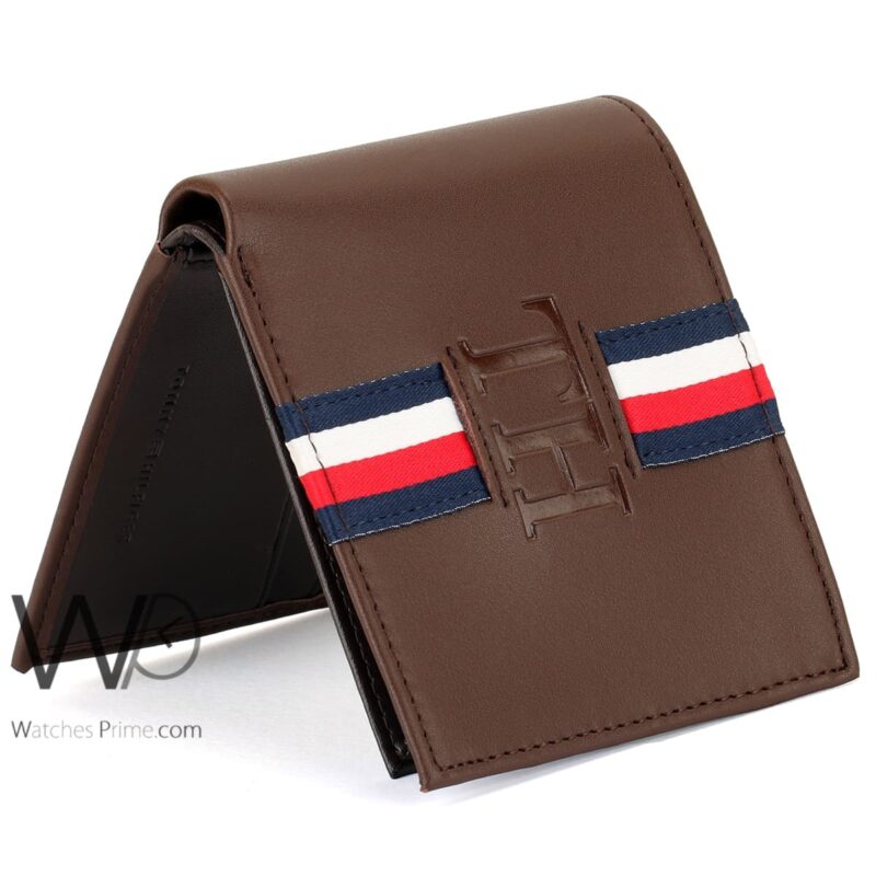 Tommy Hilfiger Wallet Brown TH Patterned | Watches Prime