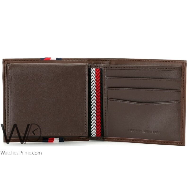 Tommy Hilfiger Wallet Brown TH Patterned | Watches Prime