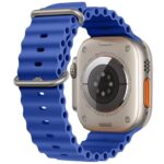 Blue Rubber Ocean Band For Apple Watch Correa Silicone Bracelet For Iwatch Ultra 2 Serie 7 6 Se 8 9 10 Strap With Silver Buckle | Watches Prime