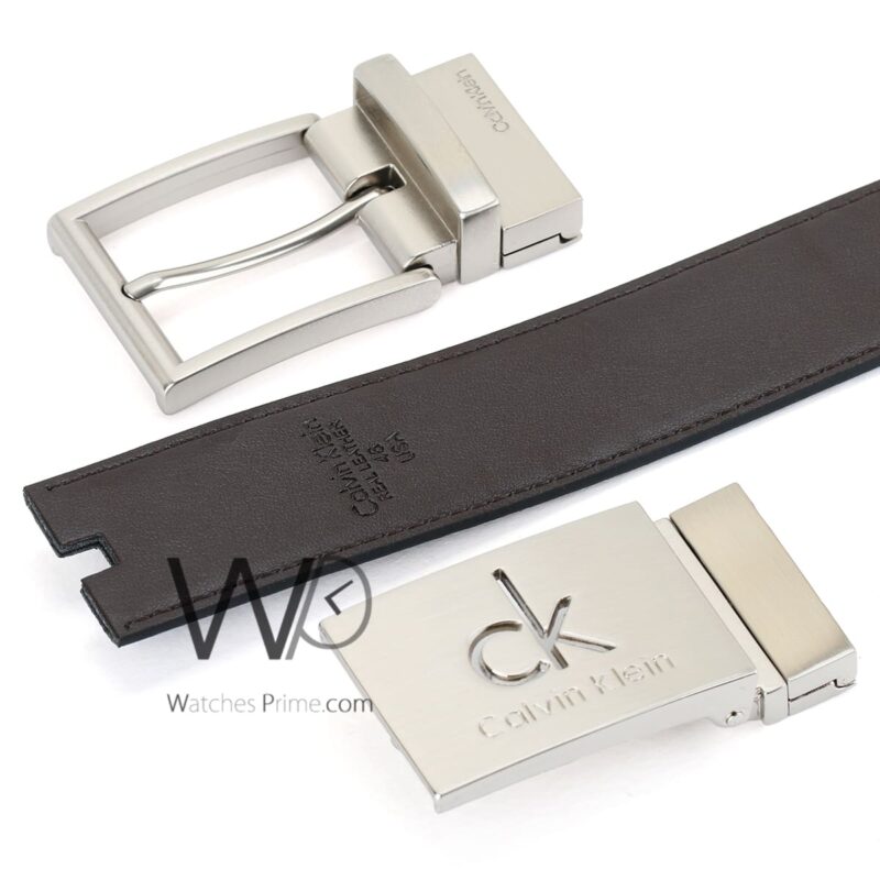 Calvin Klein Belts Set double Face Men Brown | Watches Prime