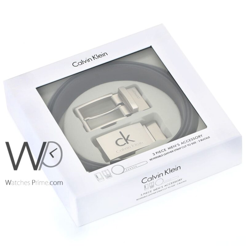 Calvin Klein Belts Set double Face Men Brown | Watches Prime
