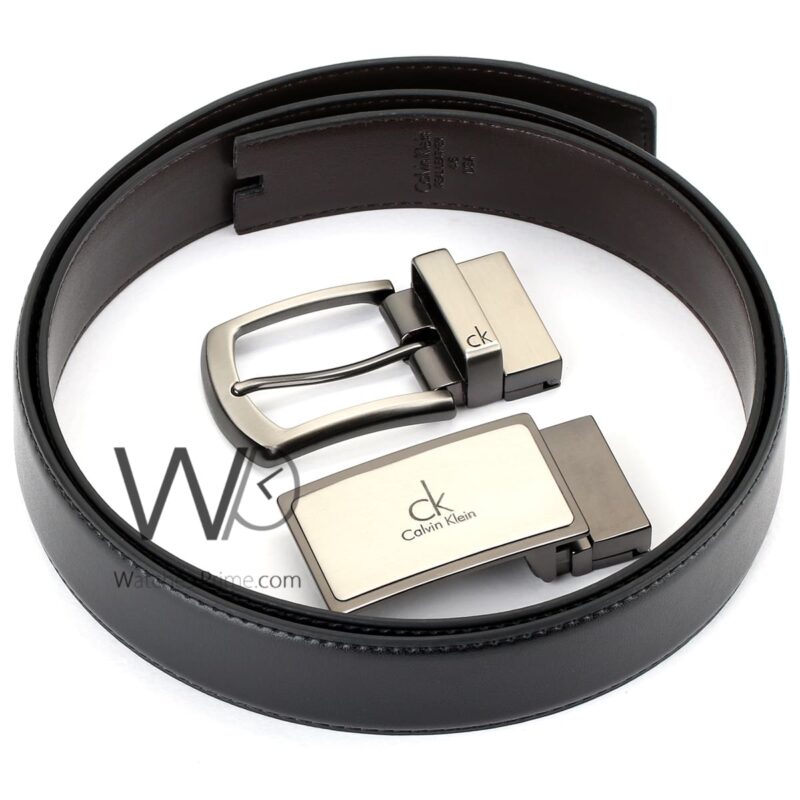 Calvin Klein Belts Set Black Brown 2 buckles | Watches Prime