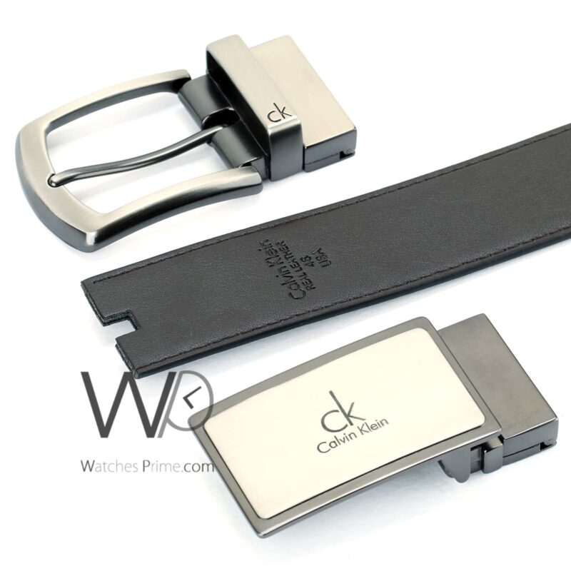 Calvin Klein Belts Set Black Brown 2 buckles | Watches Prime