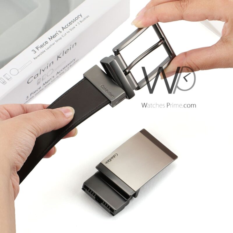 Calvin Klein Belts Set double Face Men Black | Watches Prime