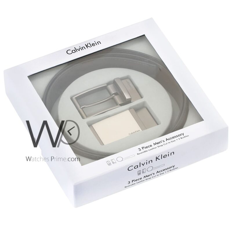 Calvin Klein Belts Set double Face Men Black | Watches Prime