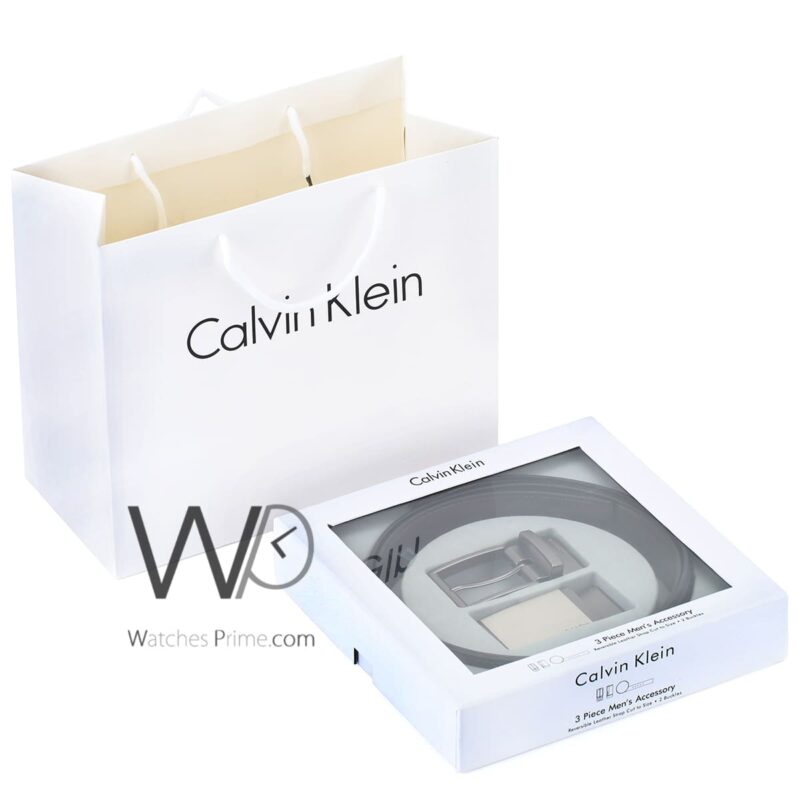 Calvin Klein Belts Set double Face Men Black | Watches Prime