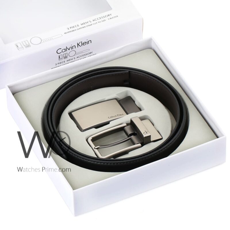 Calvin Klein Belts Set Black double Face Men | Watches Prime