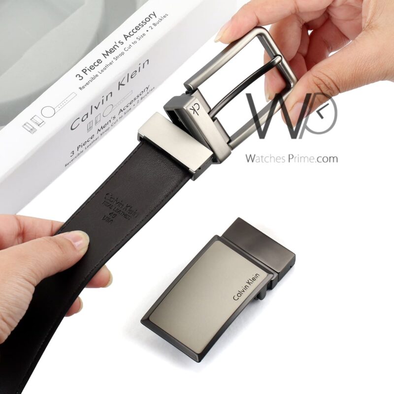 Calvin Klein Belts Set Black double Face Men | Watches Prime