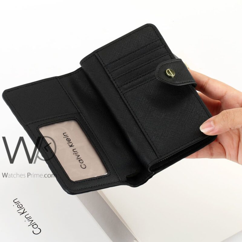 Calvin Klein CK Wallet Leather Women Black | Watches Prime
