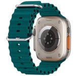 Green Rubber Ocean Band For Apple Watch Correa Silicone Bracelet For Iwatch Ultra 2 Serie 7 6 Se 8 9 10 Strap With Silver Buckle | Watches Prime