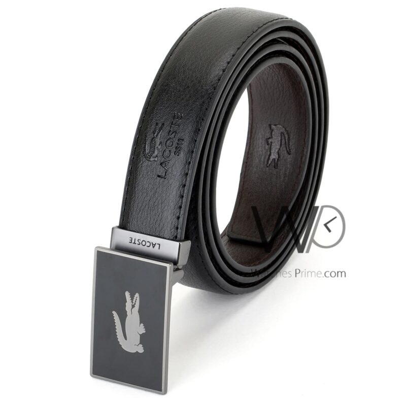 Lacoste Belts Set Black 2 buckles For Men | Watches Prime