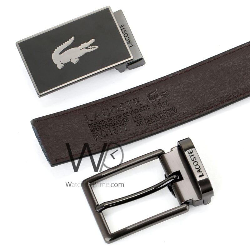 Lacoste Belts Set Black 2 buckles For Men | Watches Prime