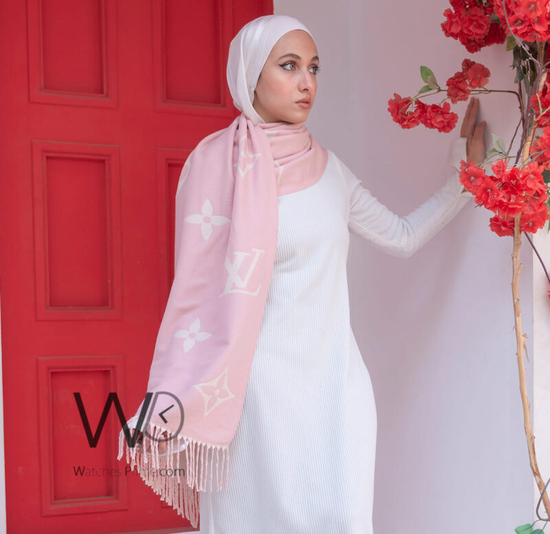 Louis Vuitton LV Pink Cashmere Wool Scarf | Watches Prime