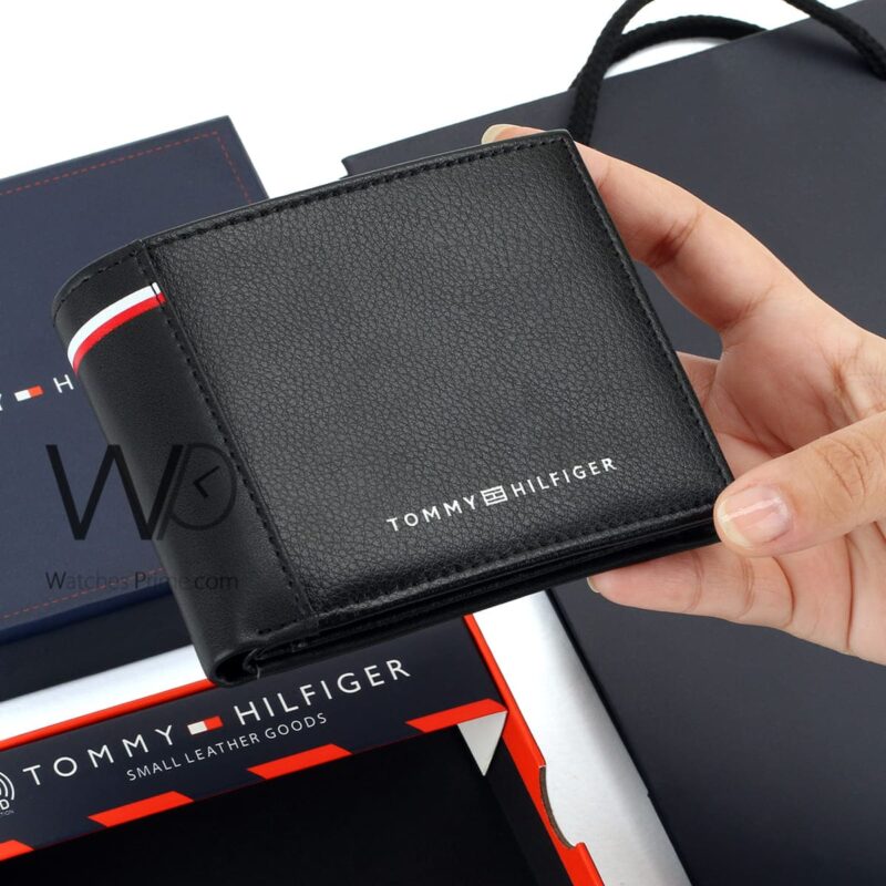 Tommy Hilfiger Wallet Black Leather Original | Watches Prime