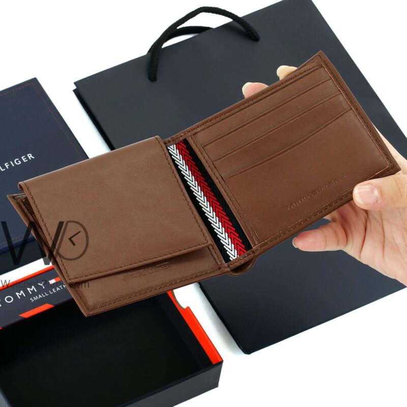 Tommy Hilfiger Wallet Brown For Men original | Watches Prime
