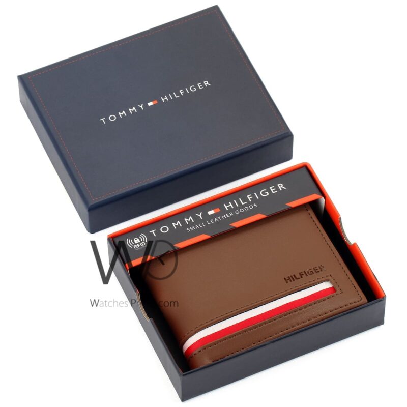Tommy Hilfiger Wallet Brown For Men original | Watches Prime