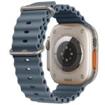 Slate Bule Rubber Ocean Band For Apple Watch Correa Silicone Bracelet For Iwatch Ultra 2 Serie 7 6 Se 8 9 10 Strap With Silver Buckle | Watches Prime