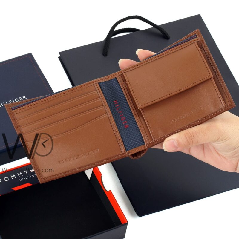 Tommy Hilfiger Wallet Brown Authentic Men | Watches Prime