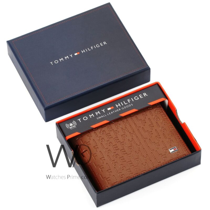 Tommy Hilfiger Wallet Brown Authentic Men | Watches Prime