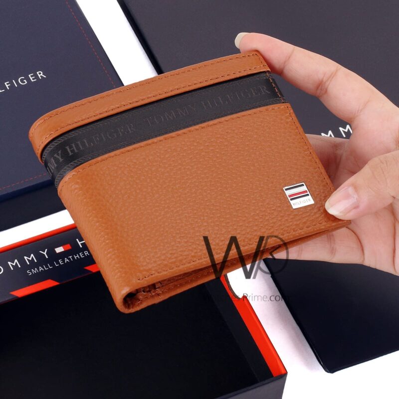 Tommy Hilfiger Wallet Brown Leather For Men | Watches Prime