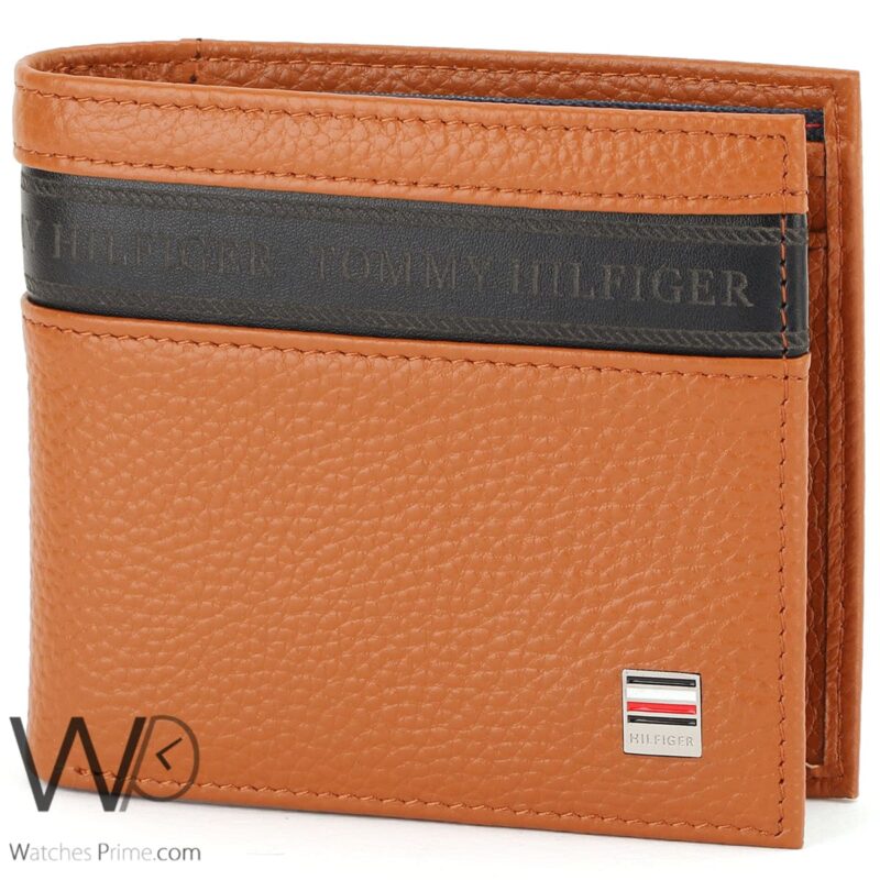 Tommy Hilfiger Wallet Brown Leather For Men | Watches Prime