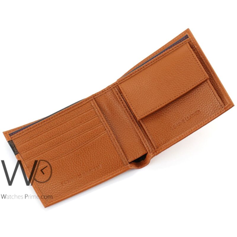 Tommy Hilfiger Wallet Brown Leather For Men | Watches Prime