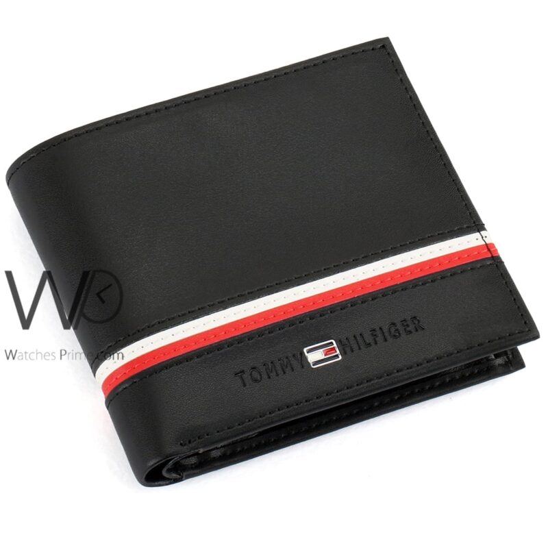 Tommy Hilfiger Wallet Black For Men Original | Watches Prime