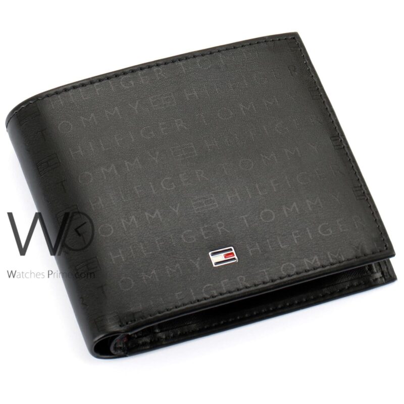 Tommy Hilfiger Wallet printed Black Men | Watches Prime