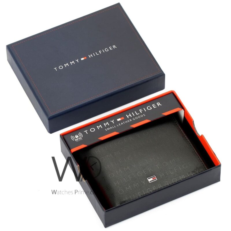 Tommy Hilfiger Wallet printed Black Men | Watches Prime